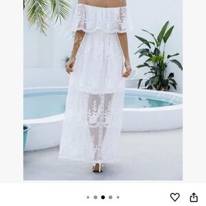 New Elegant White Lace Dress Photoshoot Maternity or Wedding